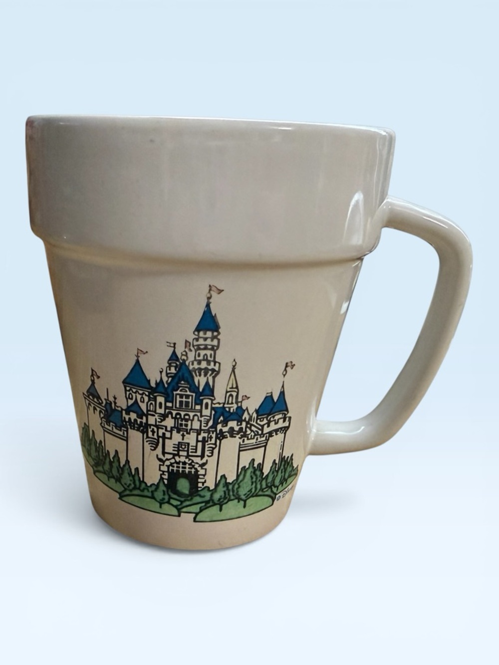 Disney Parks Castle Flower Pot Coffee Mug